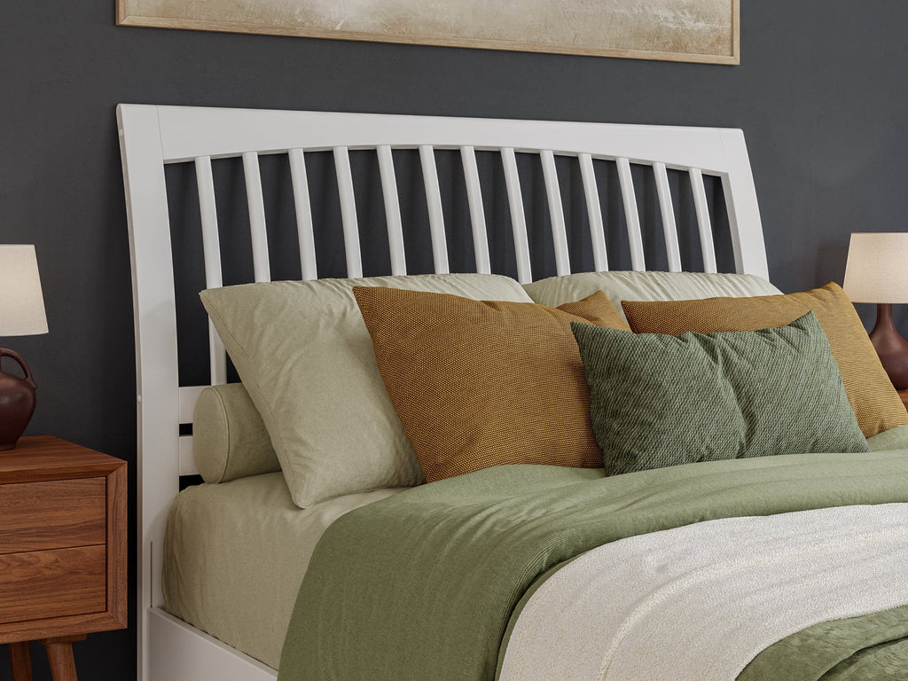 Queen Solid Wood Sleigh Platform Bed V36405