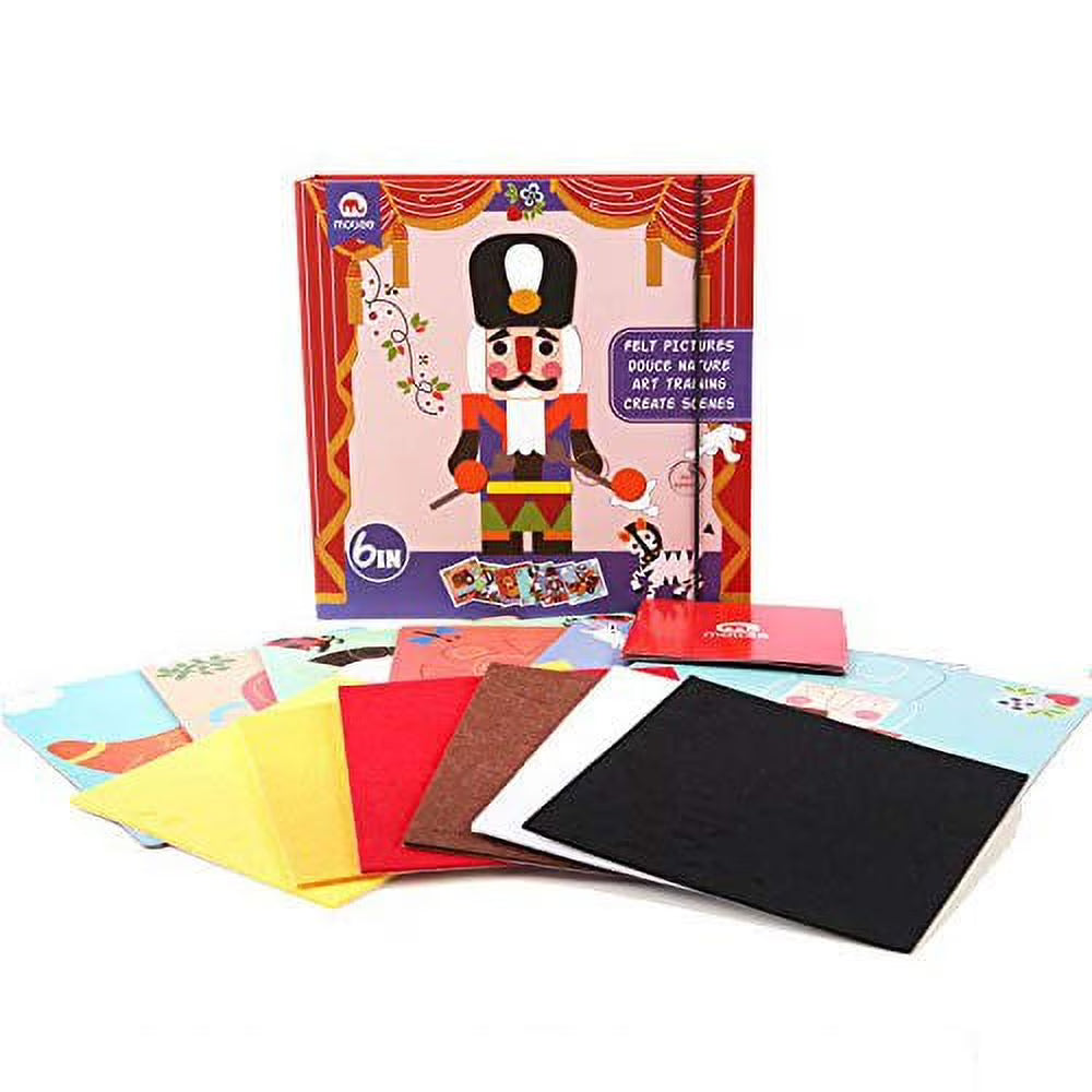 Fuzzy Felt Picture Sticky Mosaics 6 Templates Art Kits P857068