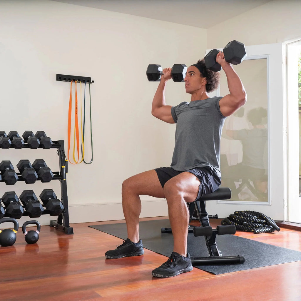 30lb Hex Rubber Dumbbell 1 Pair W7748