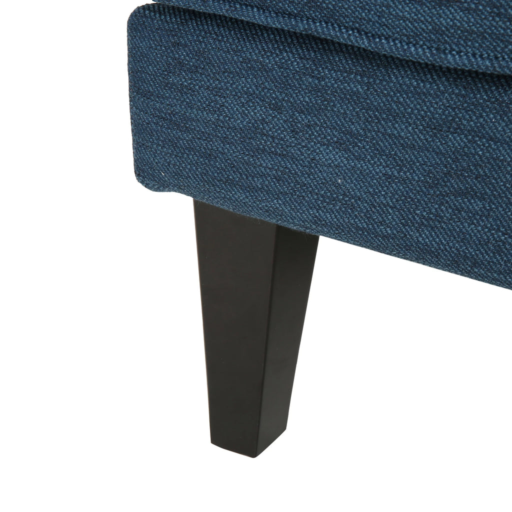 Navy Blue Fabric Sofa with Cushions N56103