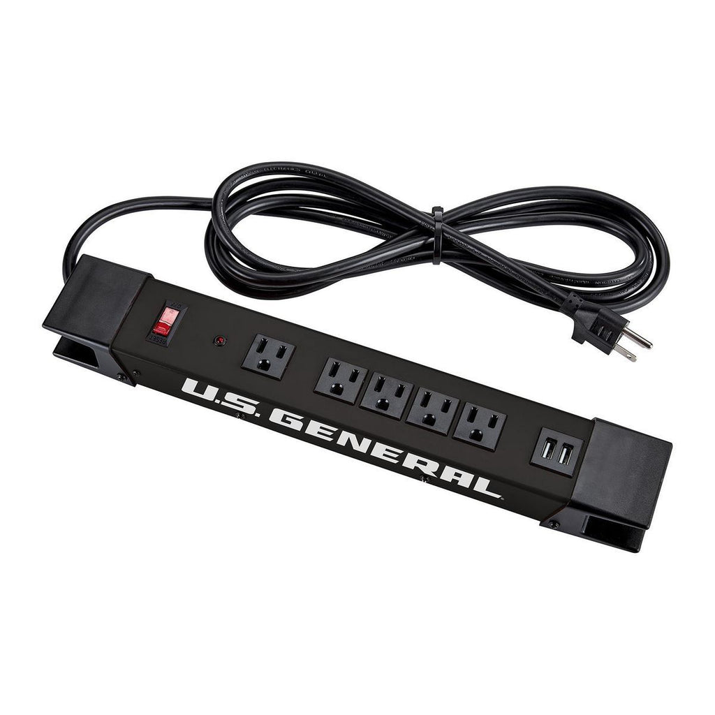 5-Outlet Magnetic Power Strip with 2 USB Ports S835146