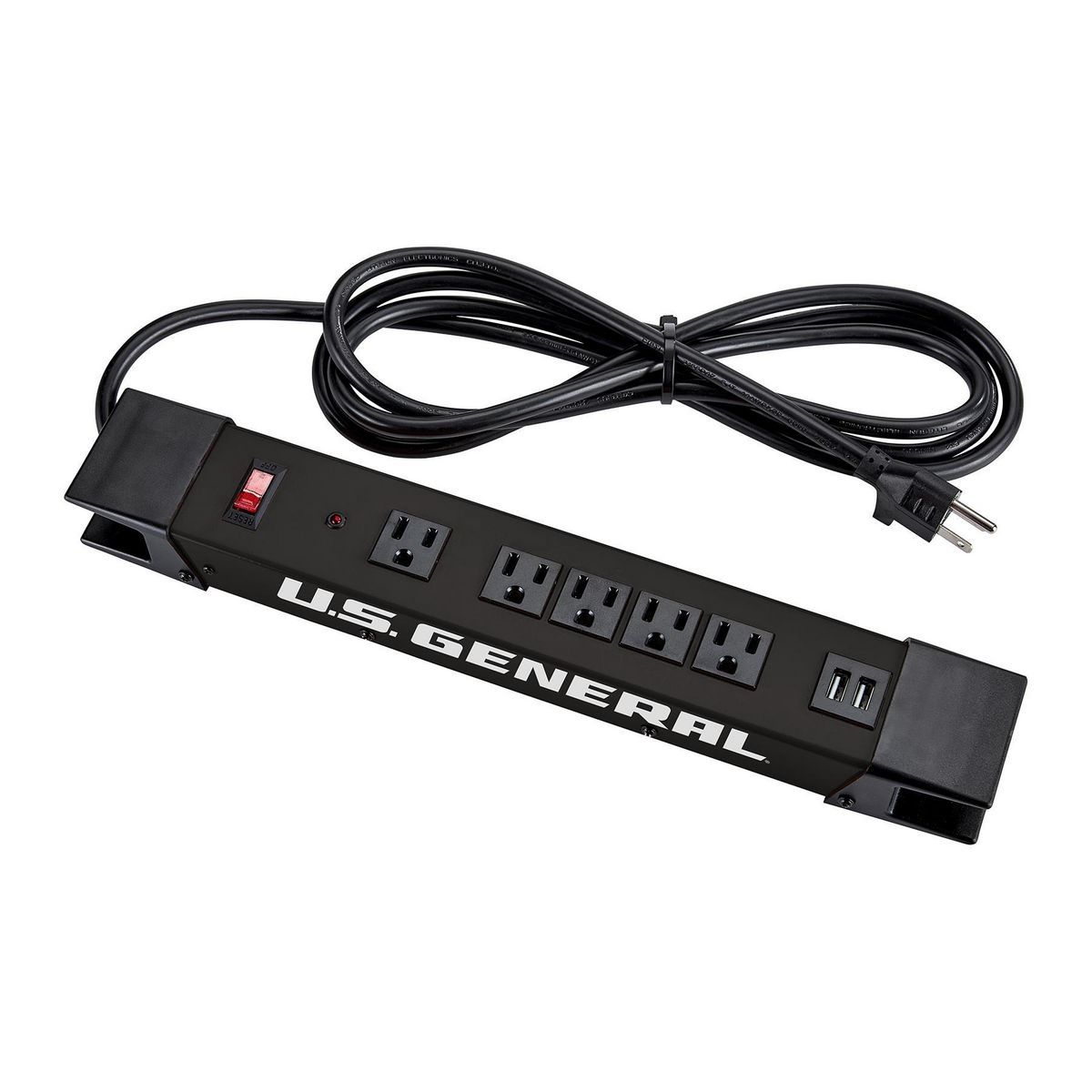 5-Outlet Magnetic Power Strip with 2 USB Ports S835146