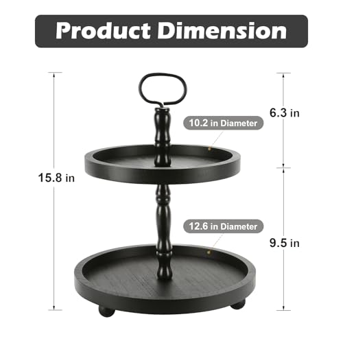 Halloween Decorations and Wooden Two Tiered Tray Stand G20869