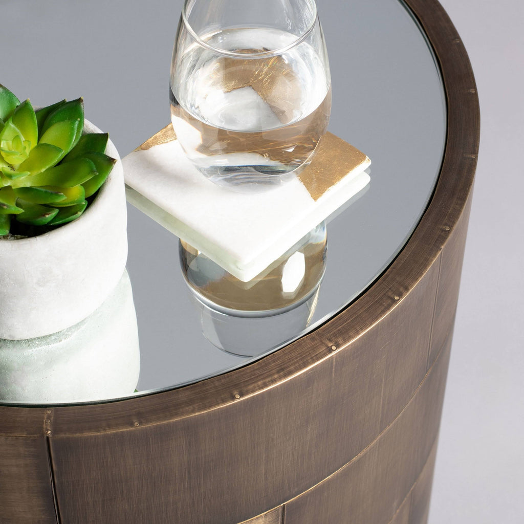 Brass Round Side Table M821