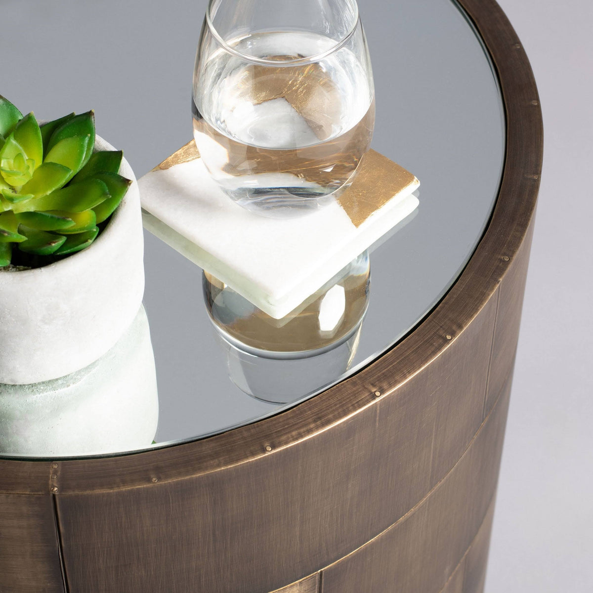 Brass Round Side Table M821