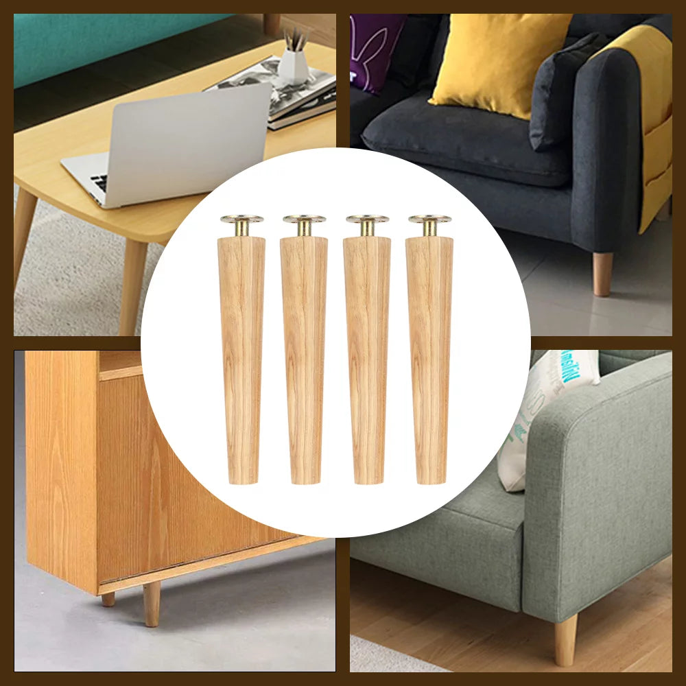 4/6/8 Inch Solid Wood Furniture Legs L3904