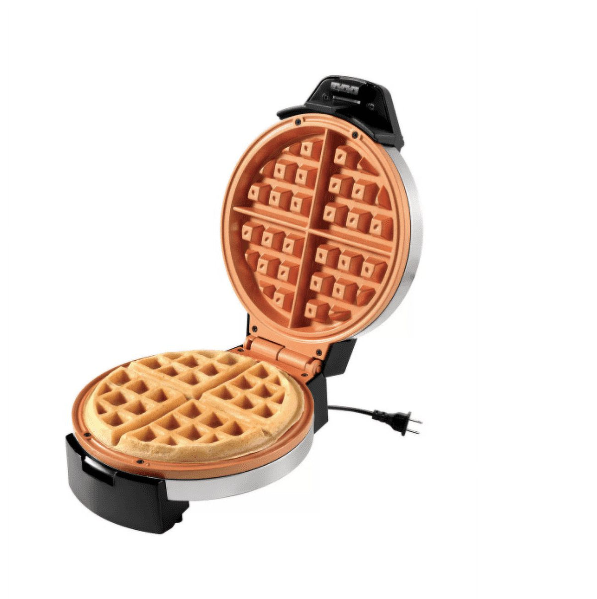 Black/Stainless Steel Electric Waffle Maker X4185