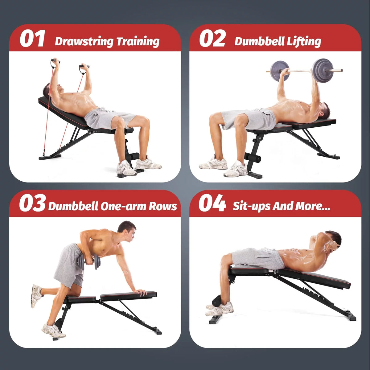 Adjustable Incline Decline Foldable Weight Bench Z632