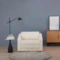 Ivory Polyester Sherpa Convertible Chair B4029