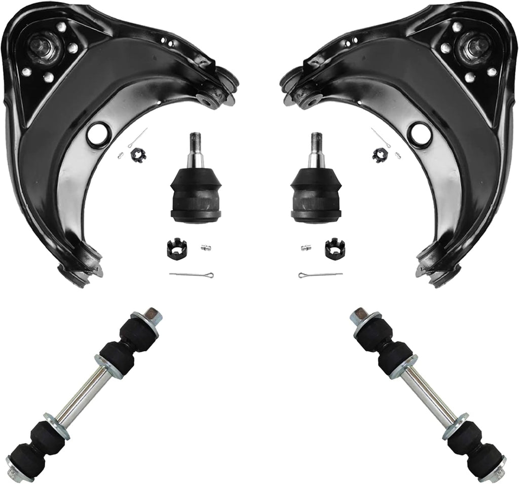 Front Upper Control Arms with Ball Joints and Sway Bars 6pc Set H532