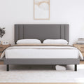 Queen Size Fabric Upholstered Platform Bed Frame L956