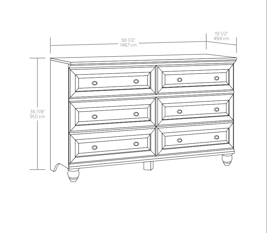 6 Drawer Lintel Oak Dresser B304985