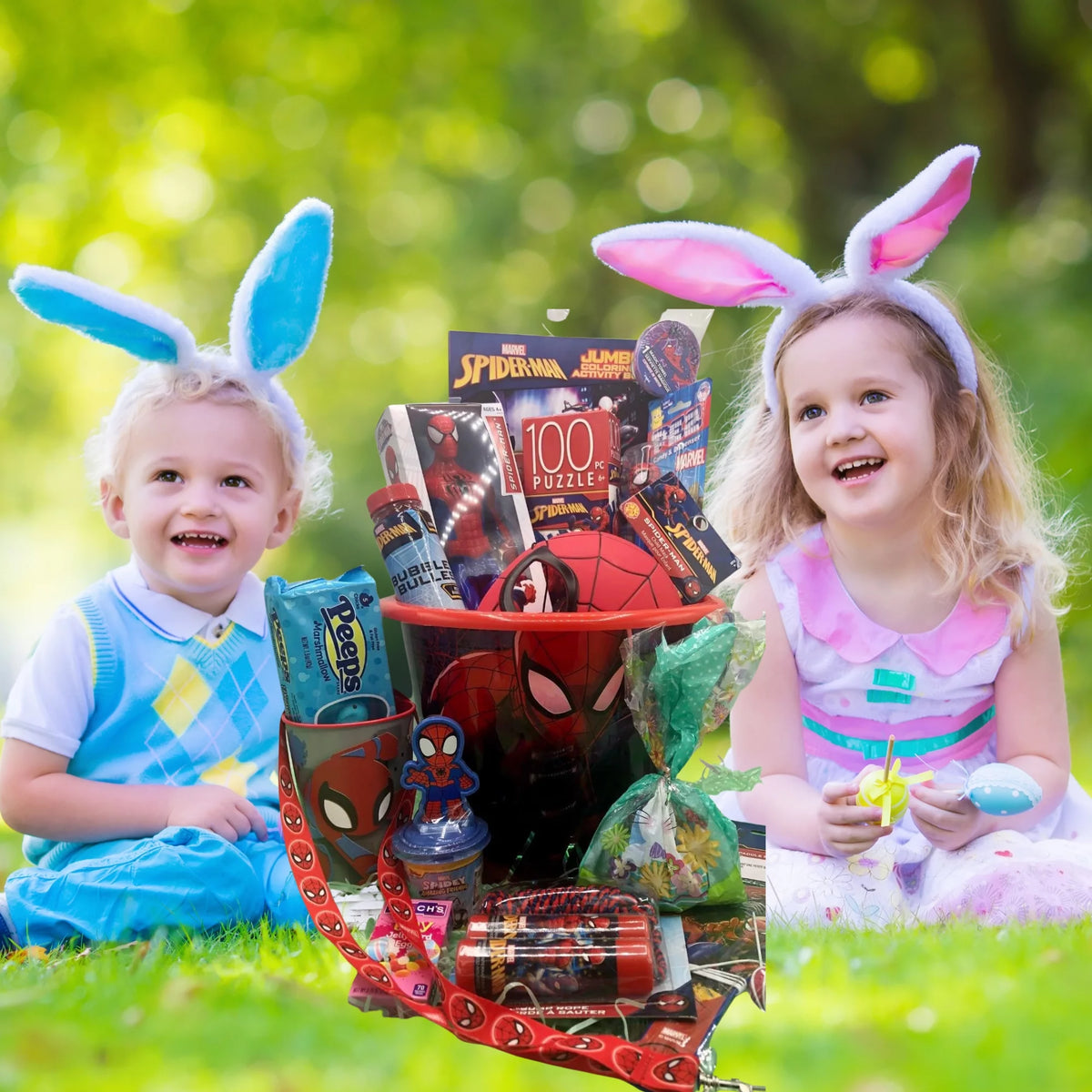 Spiderman Easter Basket Prefilled with Toys W137