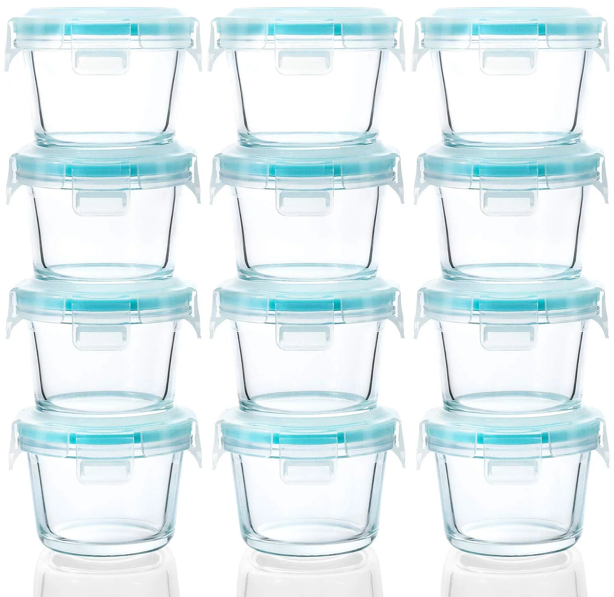 12-Pack 5 Oz Glass Baby Food Storage Containers with Lids O1146