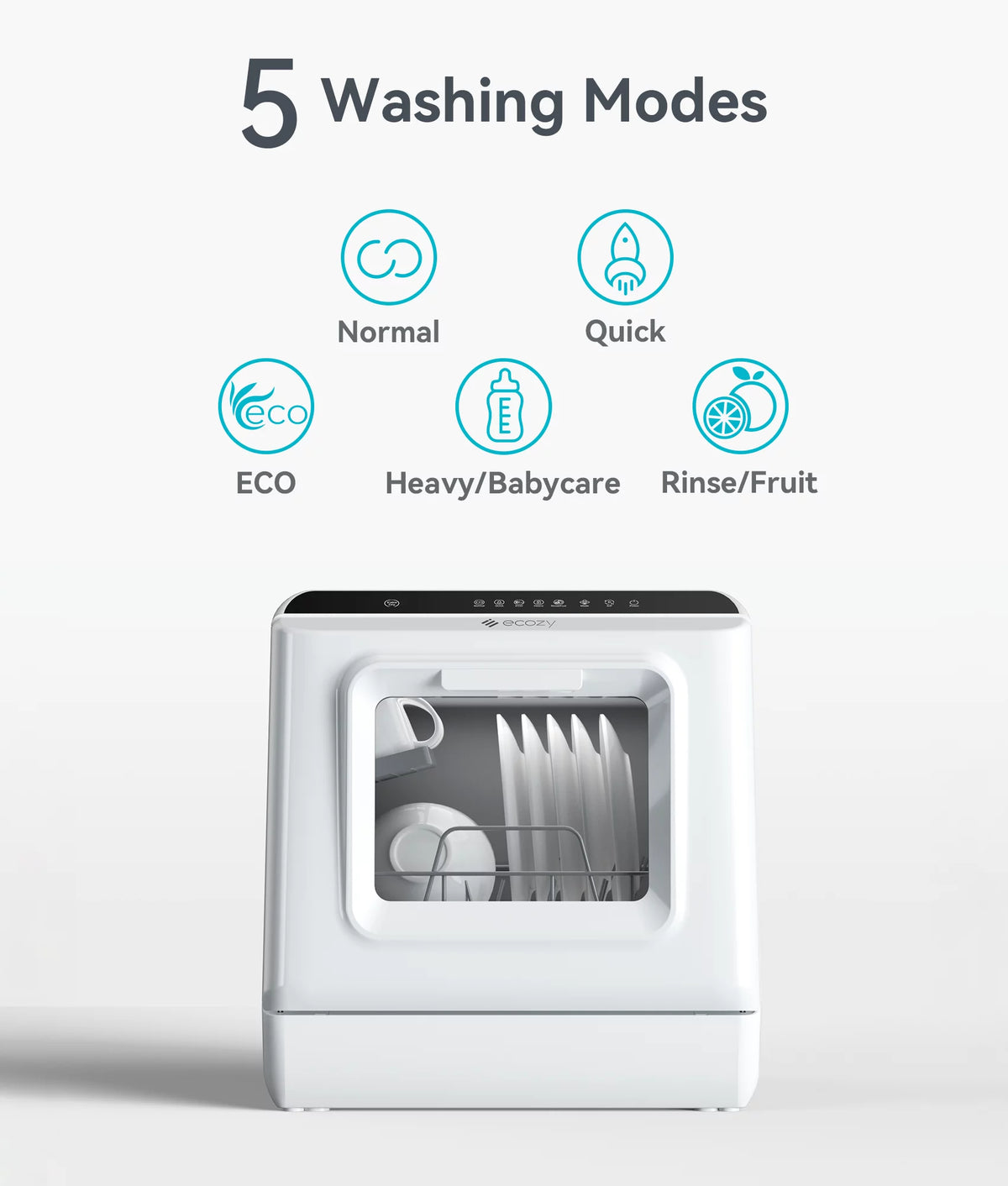 Countertop Dishwasher with 5L Water Tank and 5 Washing Programs F284925
