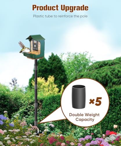 90inch Adjustable Bird House Pole with 3 Holders O547
