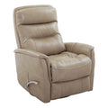 Linen Brown Polyester PU Swivel Glider Recliner G63114
