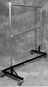 5 ft Heavy Duty Double Rail Garment Rack in Blue K93322