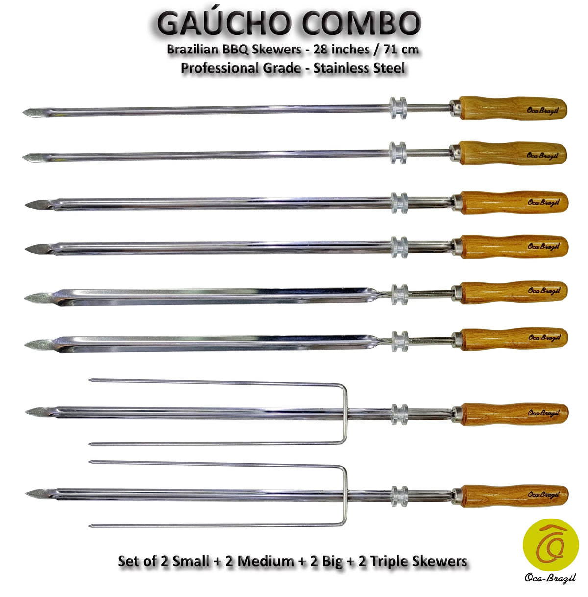 Set of 8 Brazilian Skewers W6007