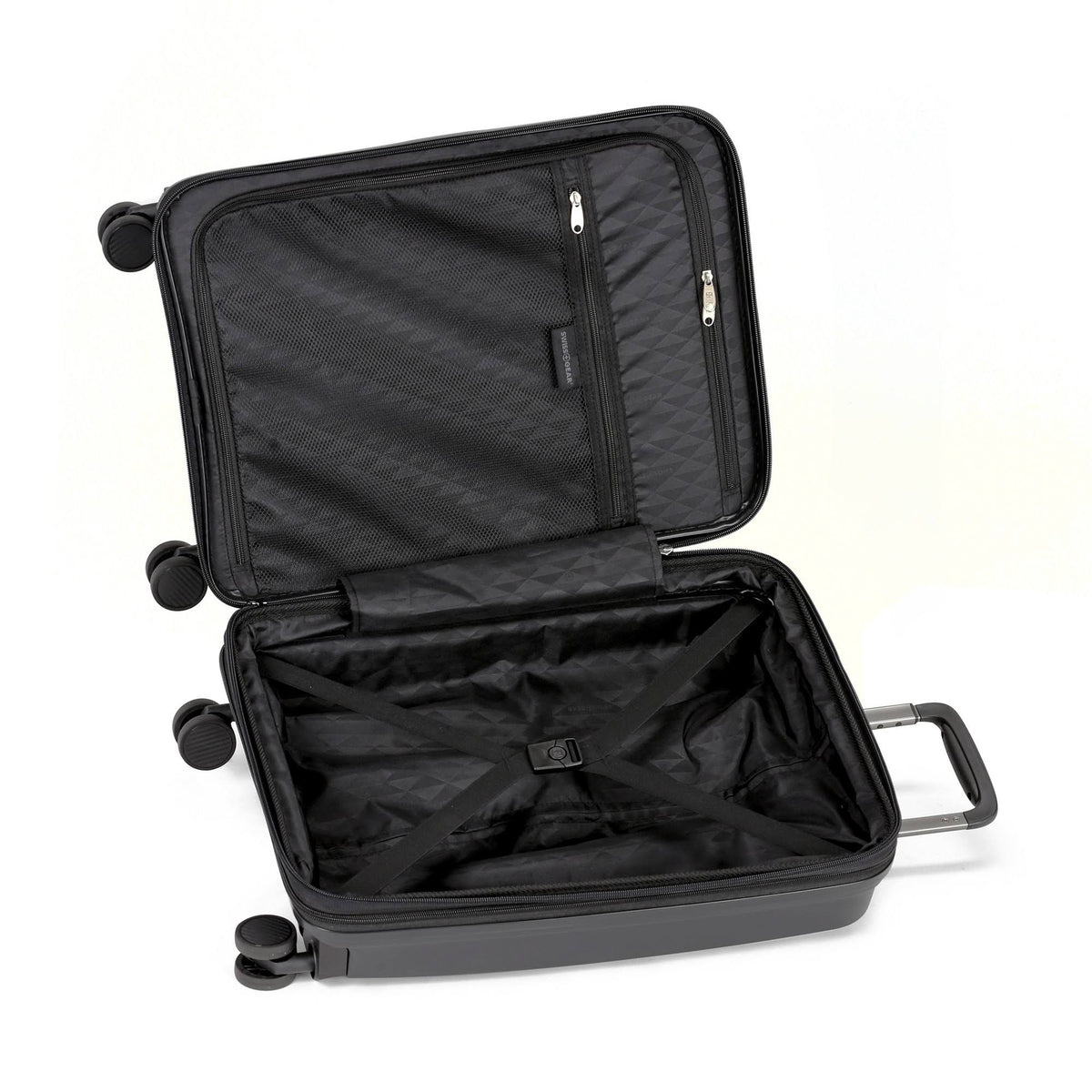 Black Hardside Expandable Carry On Suitcase Y775
