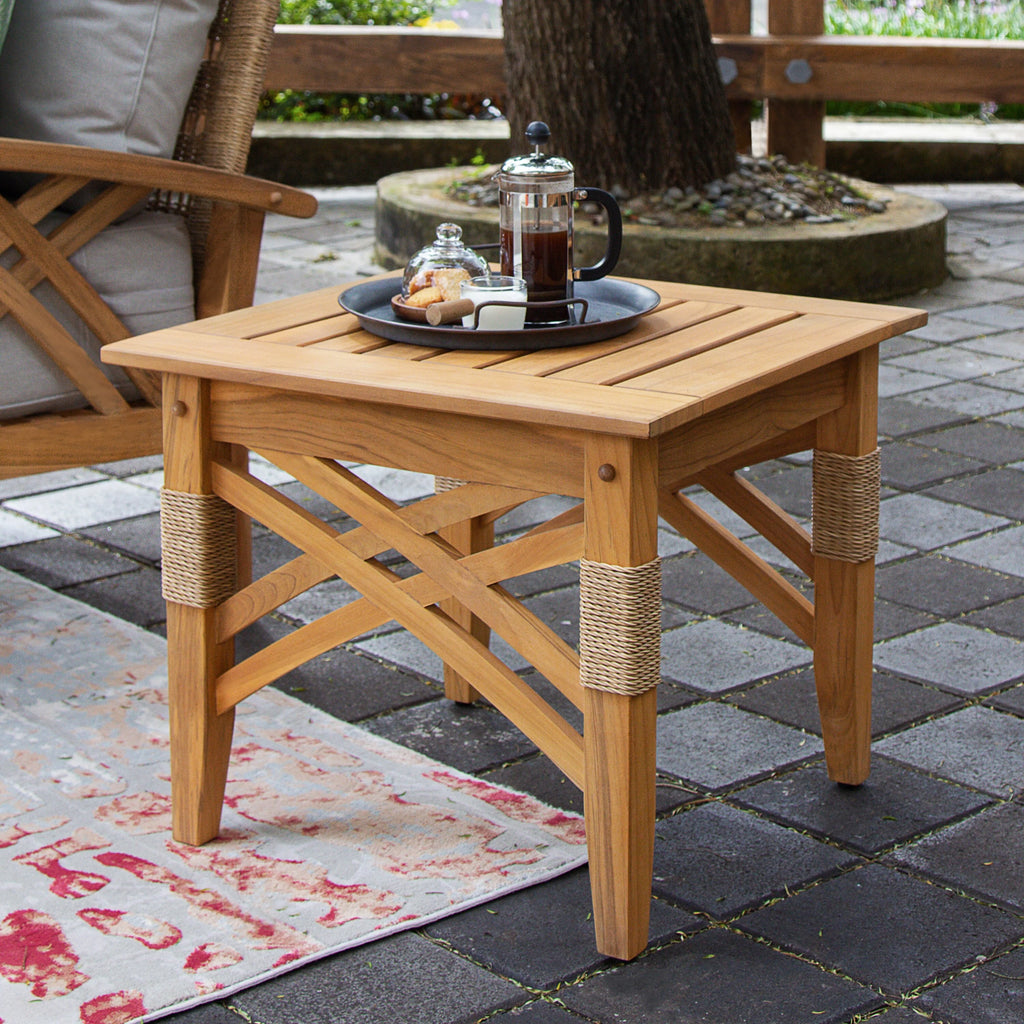 Teak Patio Side Table I495