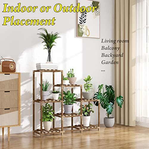 Hexagonal Wooden Plant Stand J7697