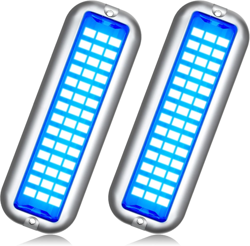Green 316 Stainless Steel Marine LED Boat Light, 2x3000LM 84LED, 180°, 10-36V, IP68, Surface Mount V499