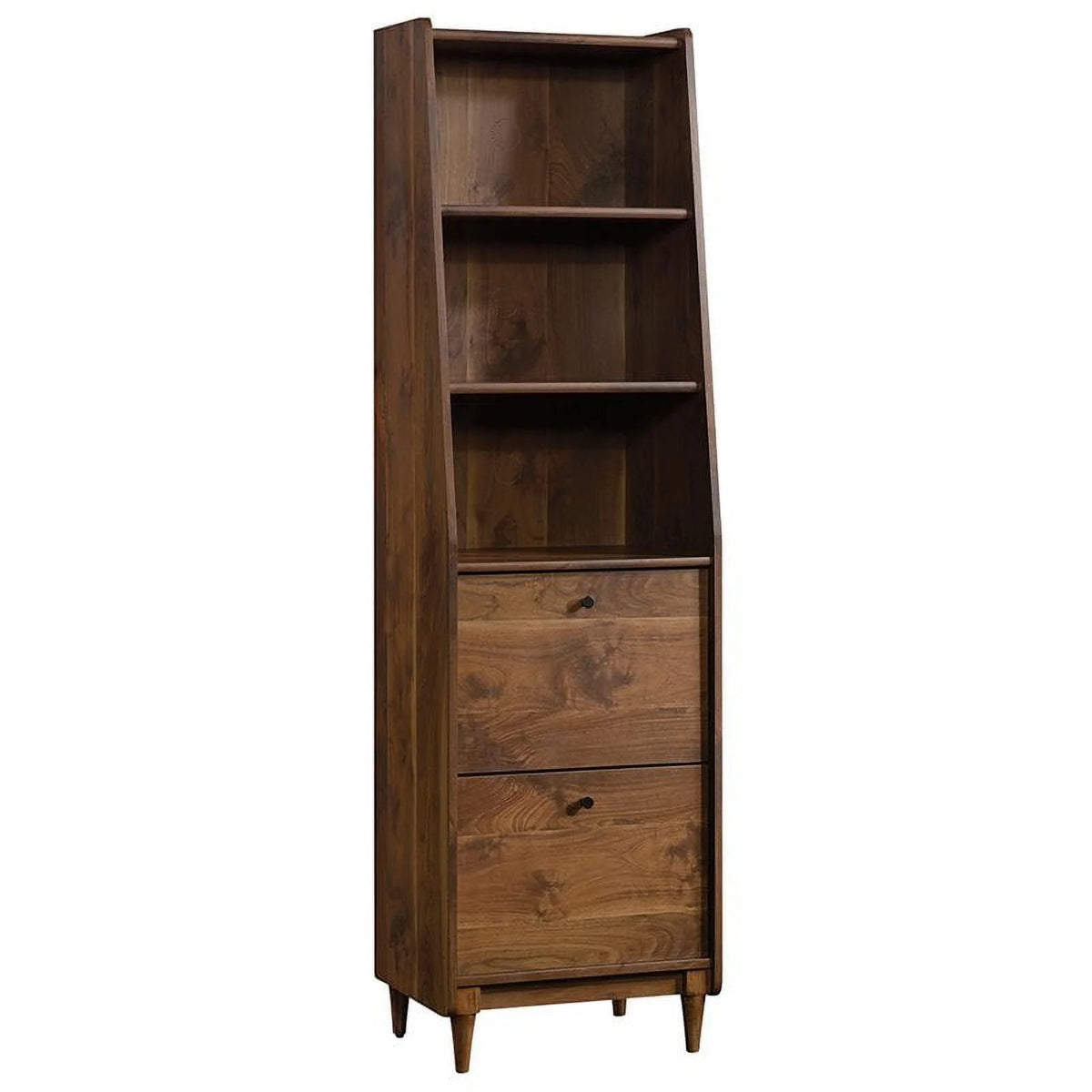 Grand Walnut 3-Shelf Narrow Bookcase J6175