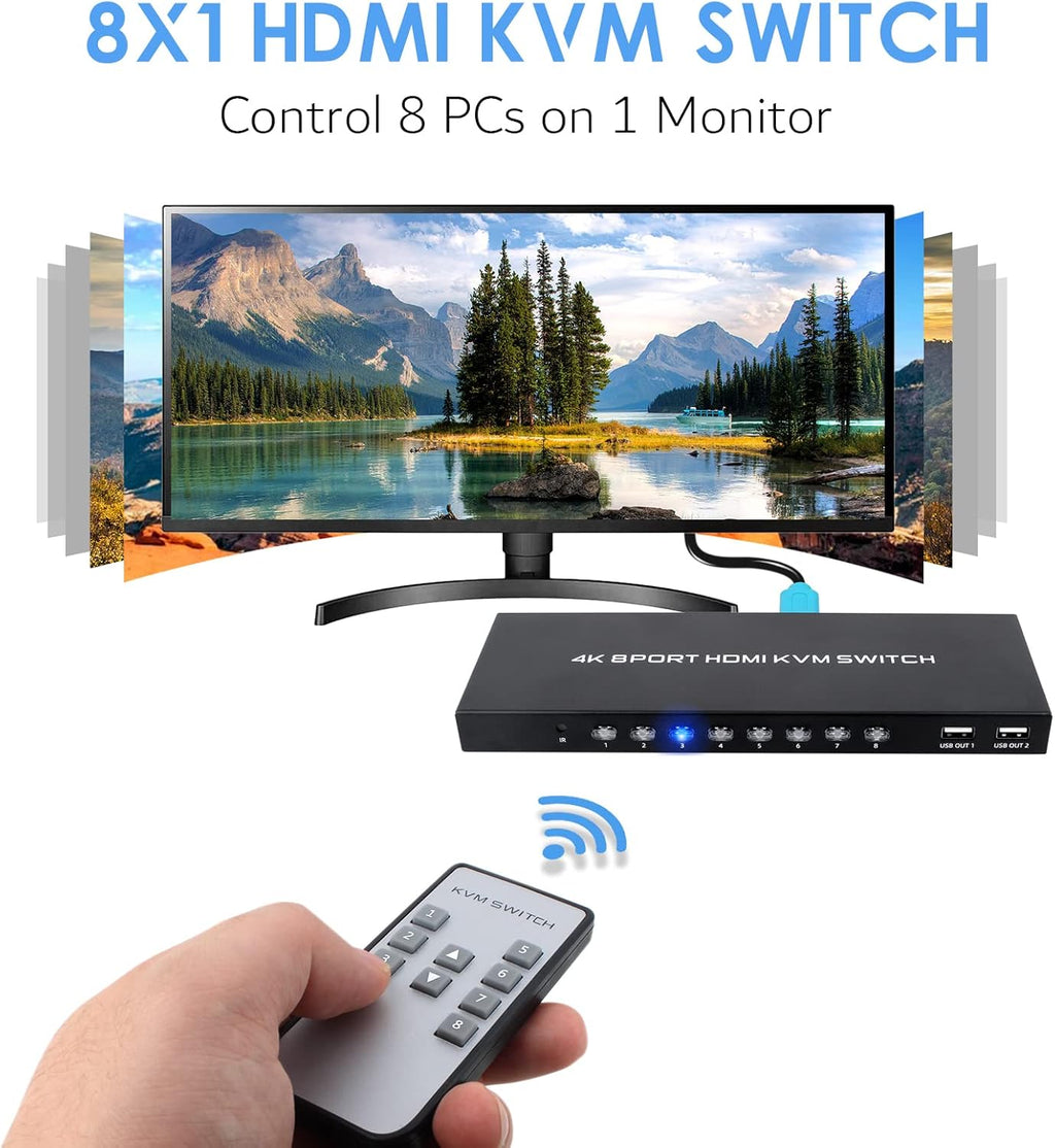 8 Port 4K HDMI KVM Switch with USB 2.0 M58686