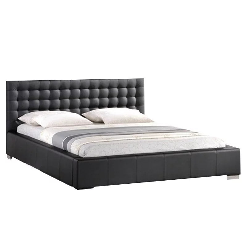 3 Piece Bedroom Set with Queen Platform Bed and Set of 2 Nightstand in Black R368