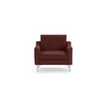 Modular Armchair, Brick Red, 1 Seater, Chrome Metal Legs Q44936