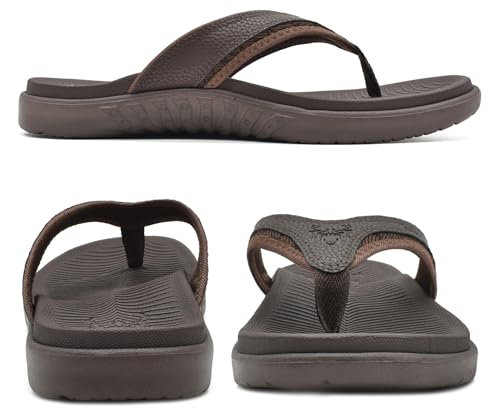 Mens Sport Flip Flops Orthotic Thong Sandals with Arch Support H38273