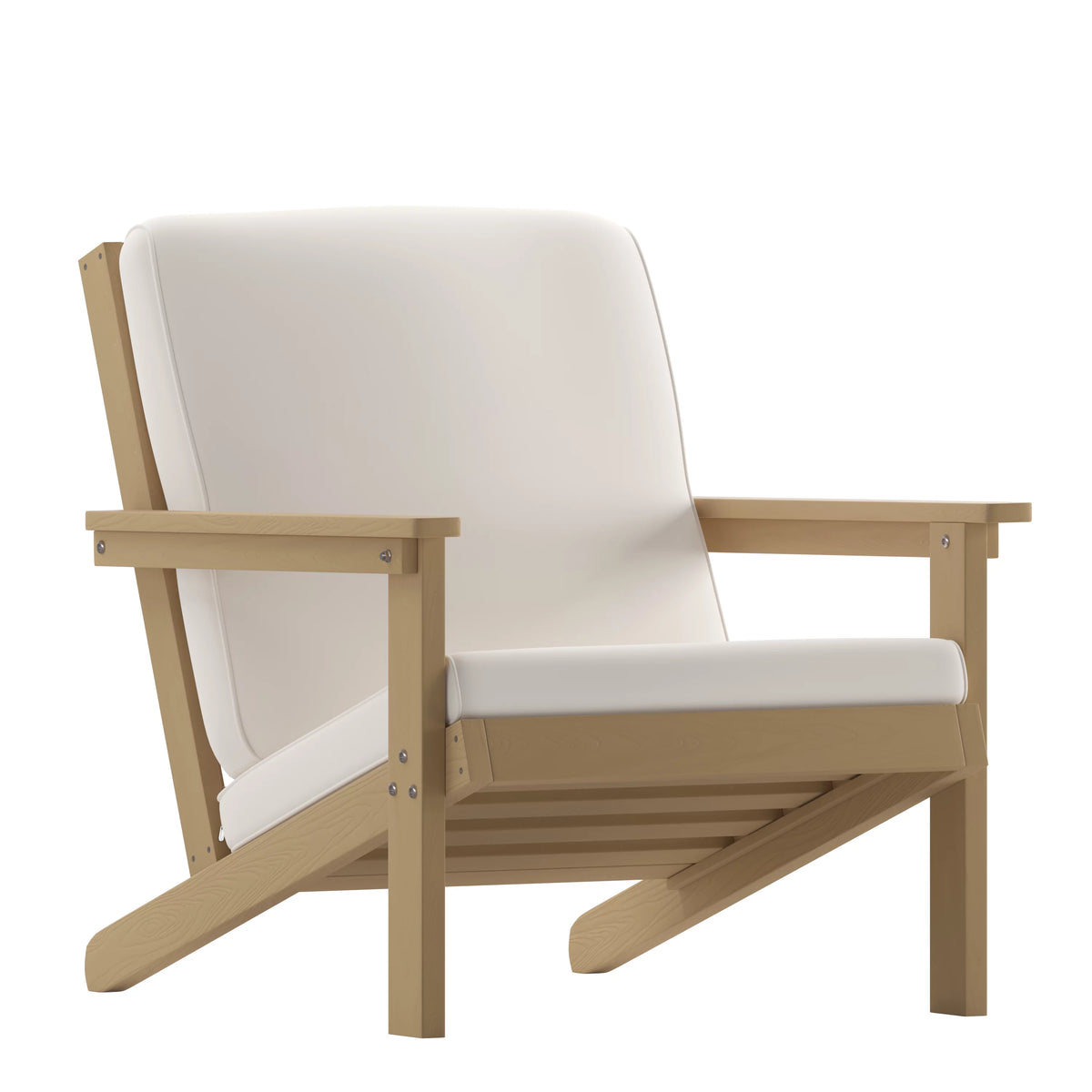 All-Weather Polyresin Adirondack Club Chair with Cushions L869778