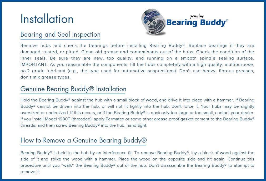 Bearing Buddy 1.980 Stainless Steel Wheel Center Caps (2 Pairs) L9305