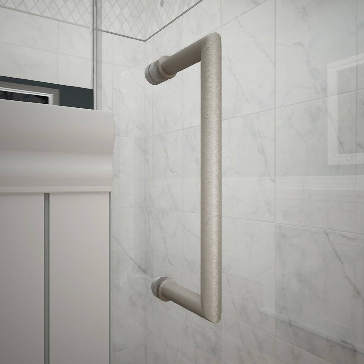 Frameless Hinged Shower Door Brushed Nickel K891535