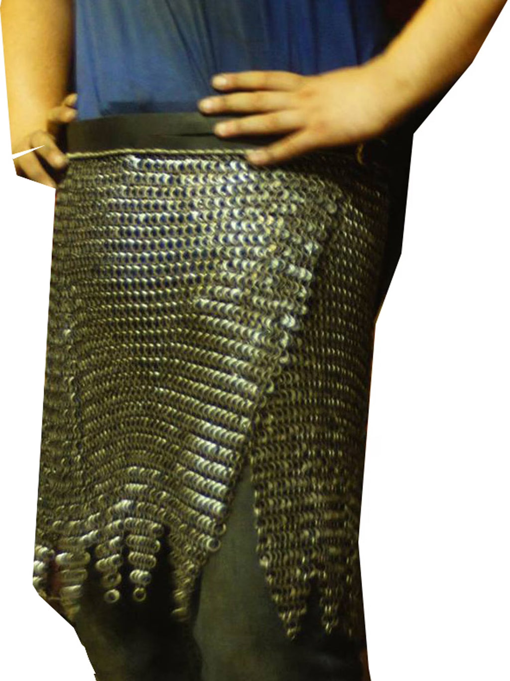 Chain Mail Skirt Armor, Natural Oiled Finish, 2x-Large X201