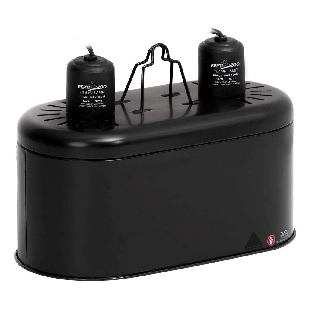 Deep Dual Lamp Fixture UVB Compact Reptile Heat Lighting Kit Combo Deep Dome Lamp Holder D5375