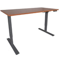Adjustable Sit/Stand Desk 30" x 60" Cherry Finish Black Frame J71451