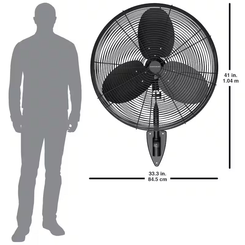 Black Wall Mount Fan J580
