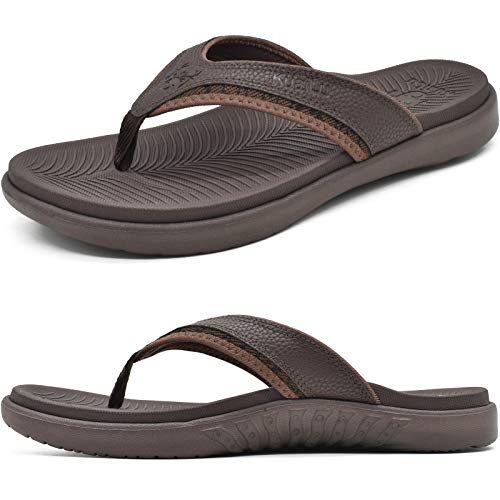 Mens Sport Flip Flops Orthotic Thong Sandals with Arch Support H38273