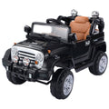 12V Kids Ride on Truck with LED Lights Black L977038