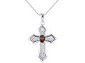 White Gold 14K Cross Necklace with 18" Chain A477832