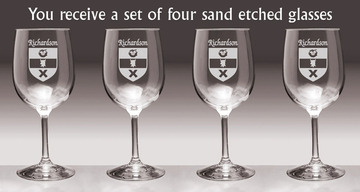 Irish Coat of Arms Wine Glasses Set of 4 Z502
