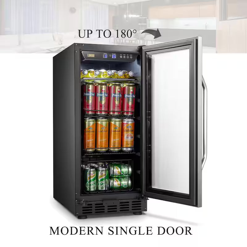 15 in. 70 Can Stainless Steel Beverage Refrigerator O723380