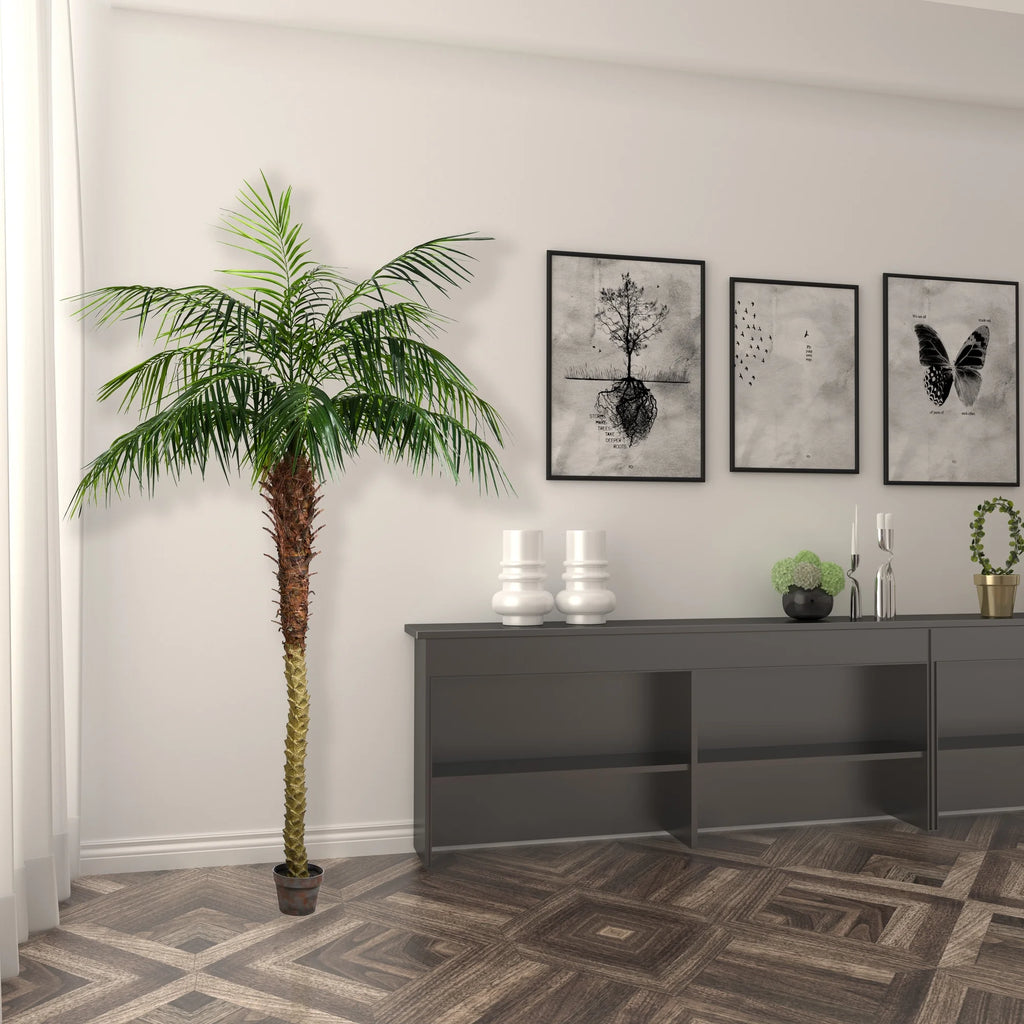 7' Artificial Potted Phoenix Palm Tree W471