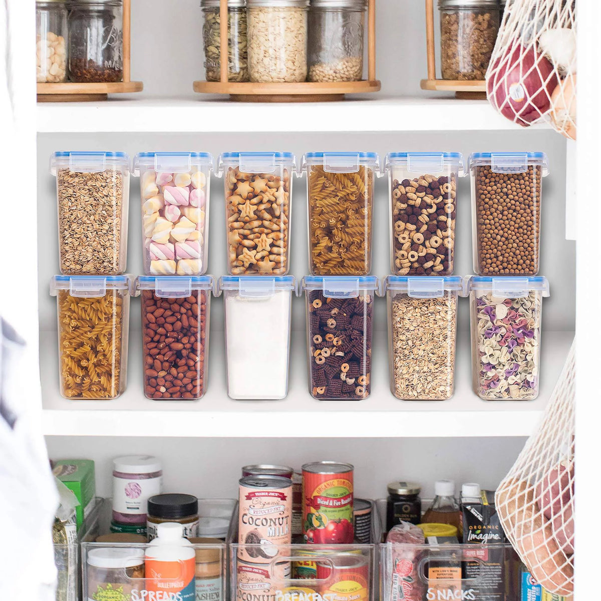 12 Pc Airtight Plastic Food Storage Containers F893911