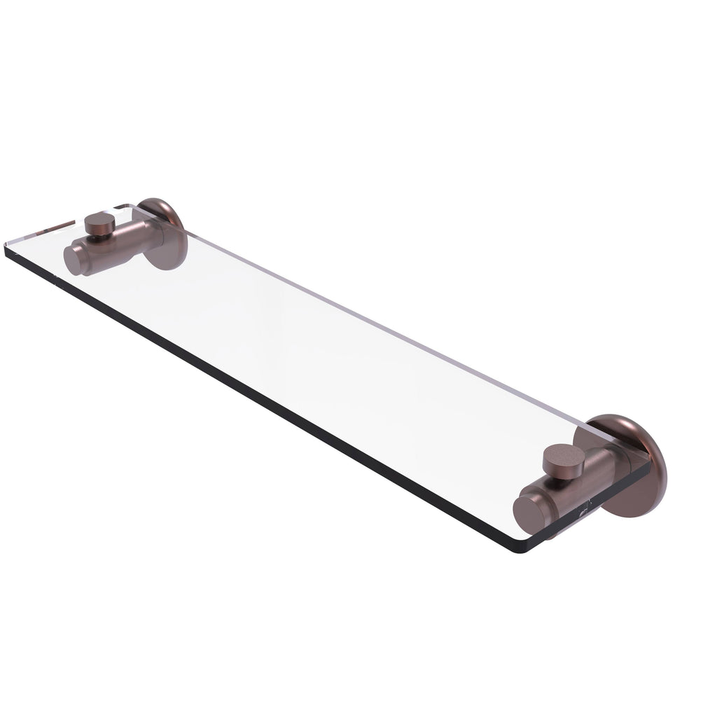 Antique Copper Glass Vanity Shelf W957