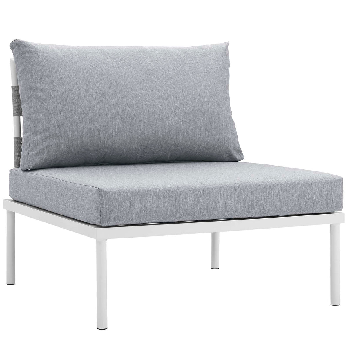 White Gray 8 Piece Outdoor Aluminum Sectional Sofa Set F383620