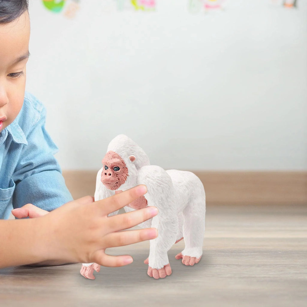 White Gorilla Action Figure Toy Statue O13845