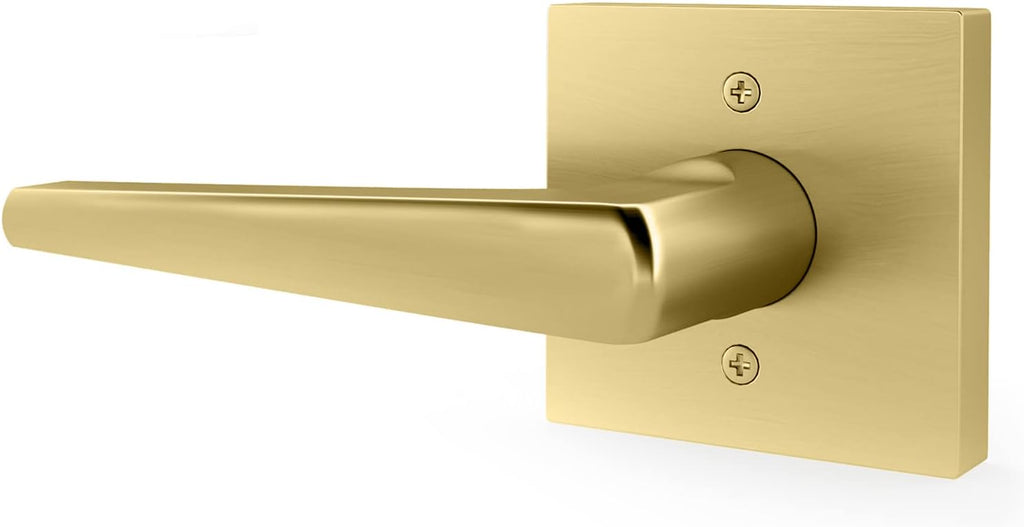 Matte Black Lever Door Handle and Deadbolt Lock Combo Pack of 2 J938